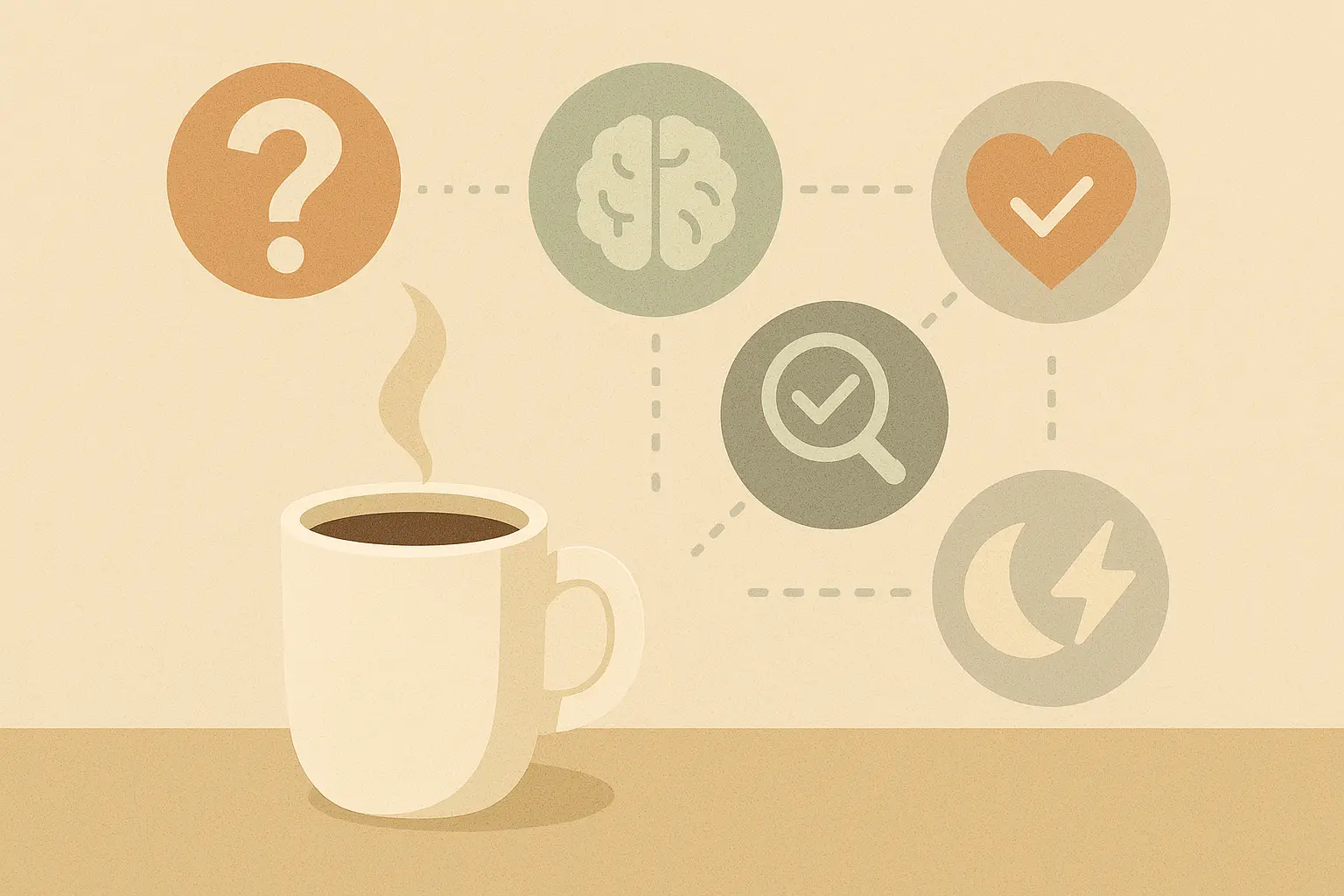 Illustration showing common caffeine myths