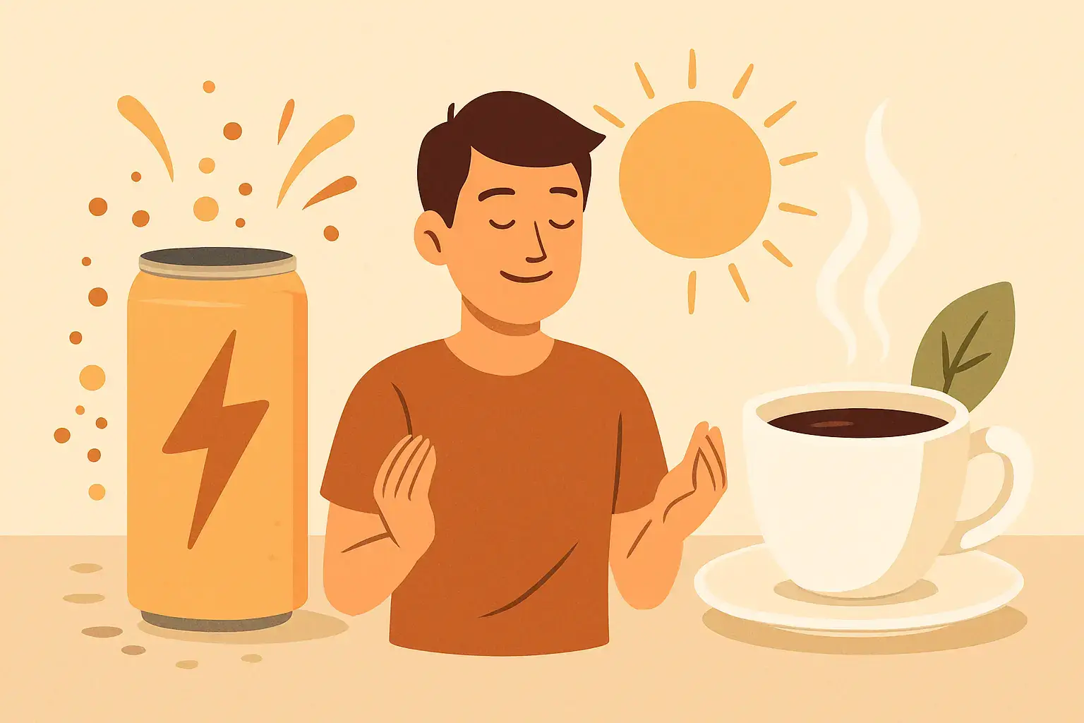Comparison of energy drinks and coffee